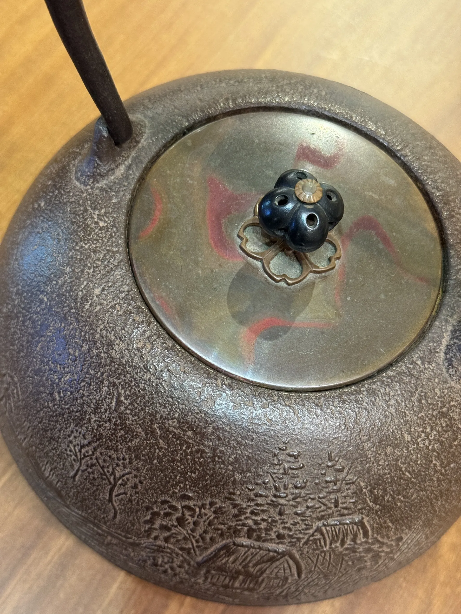 山水家屋 紫斑銅蓋 金森紹榮 砂鐵壺