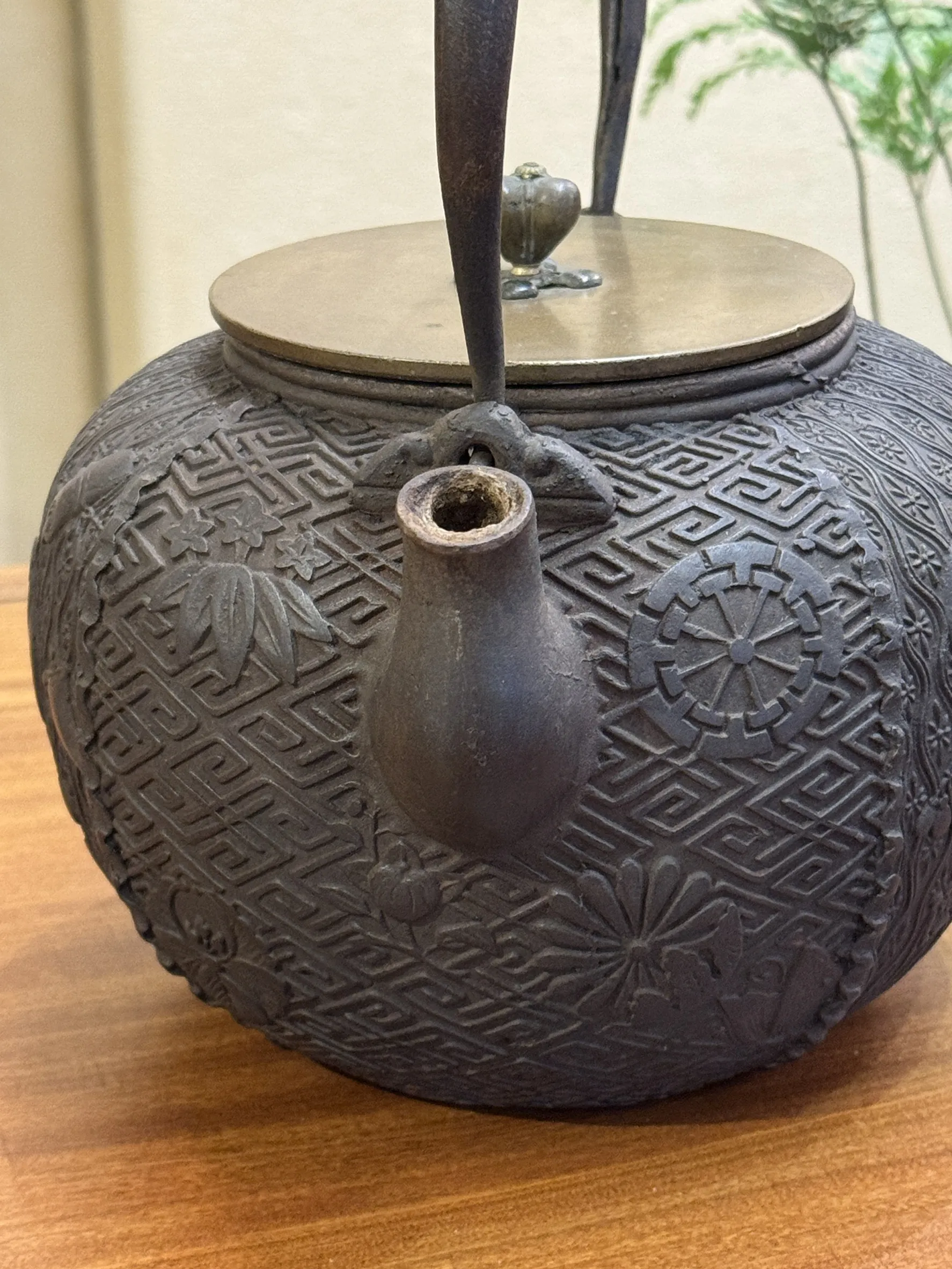 明治時期 脫蠟法 龍文堂 七寶鐵壺