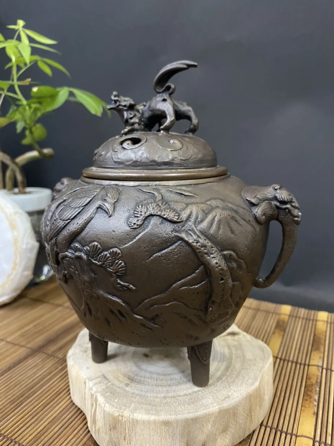 松鶴延年 招財貔貅香爐