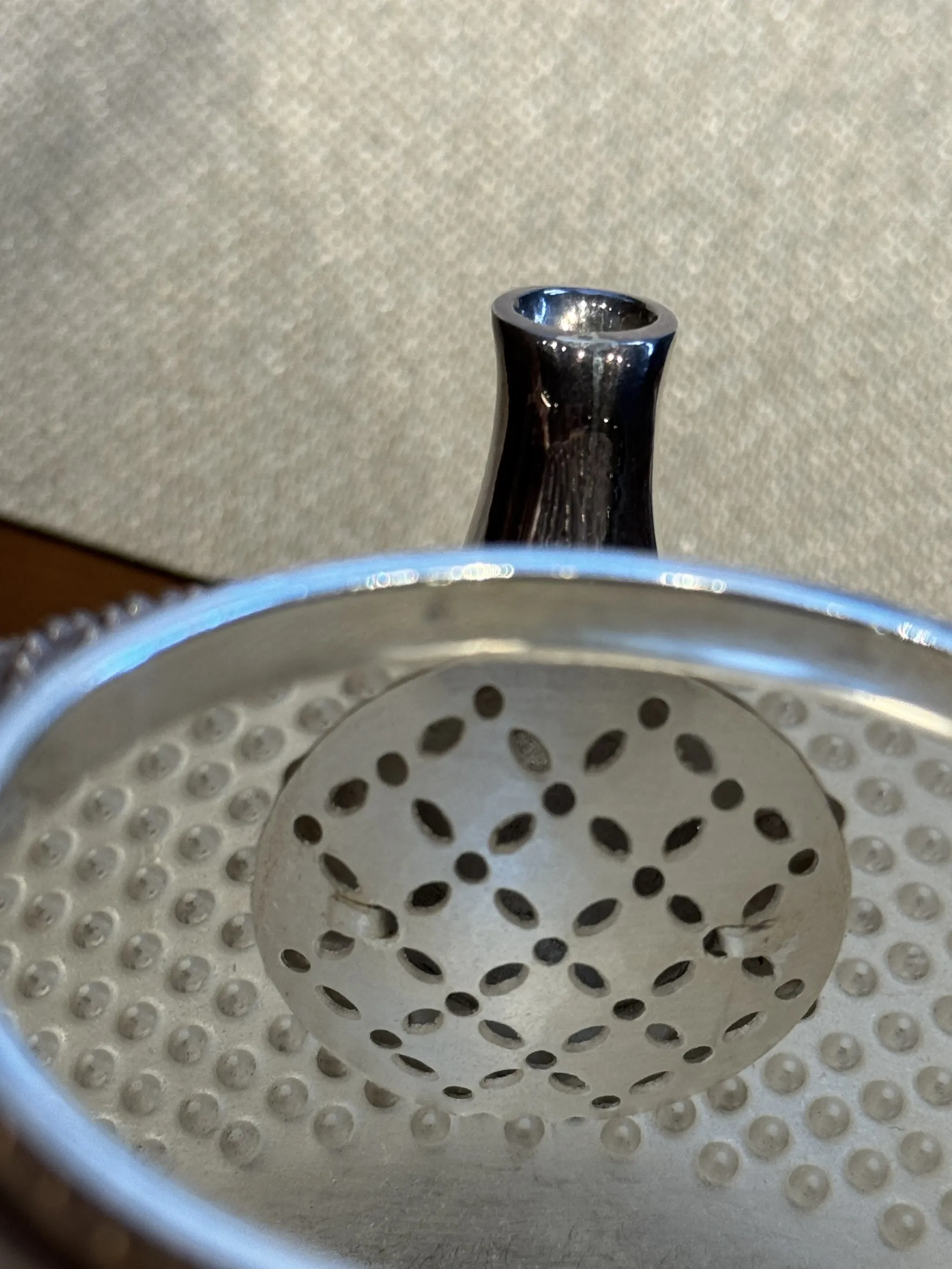 佐久間厚 燻紫霰打 純銀牙把急須