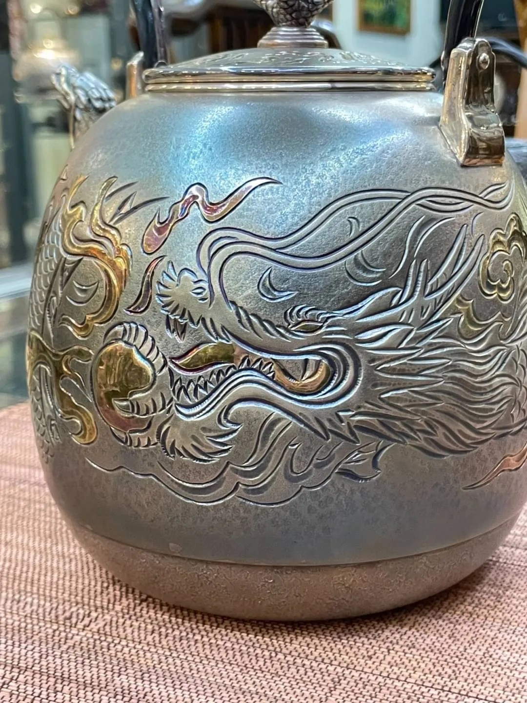 光則作 雲龍鎏金純銀湯沸 全球限量款