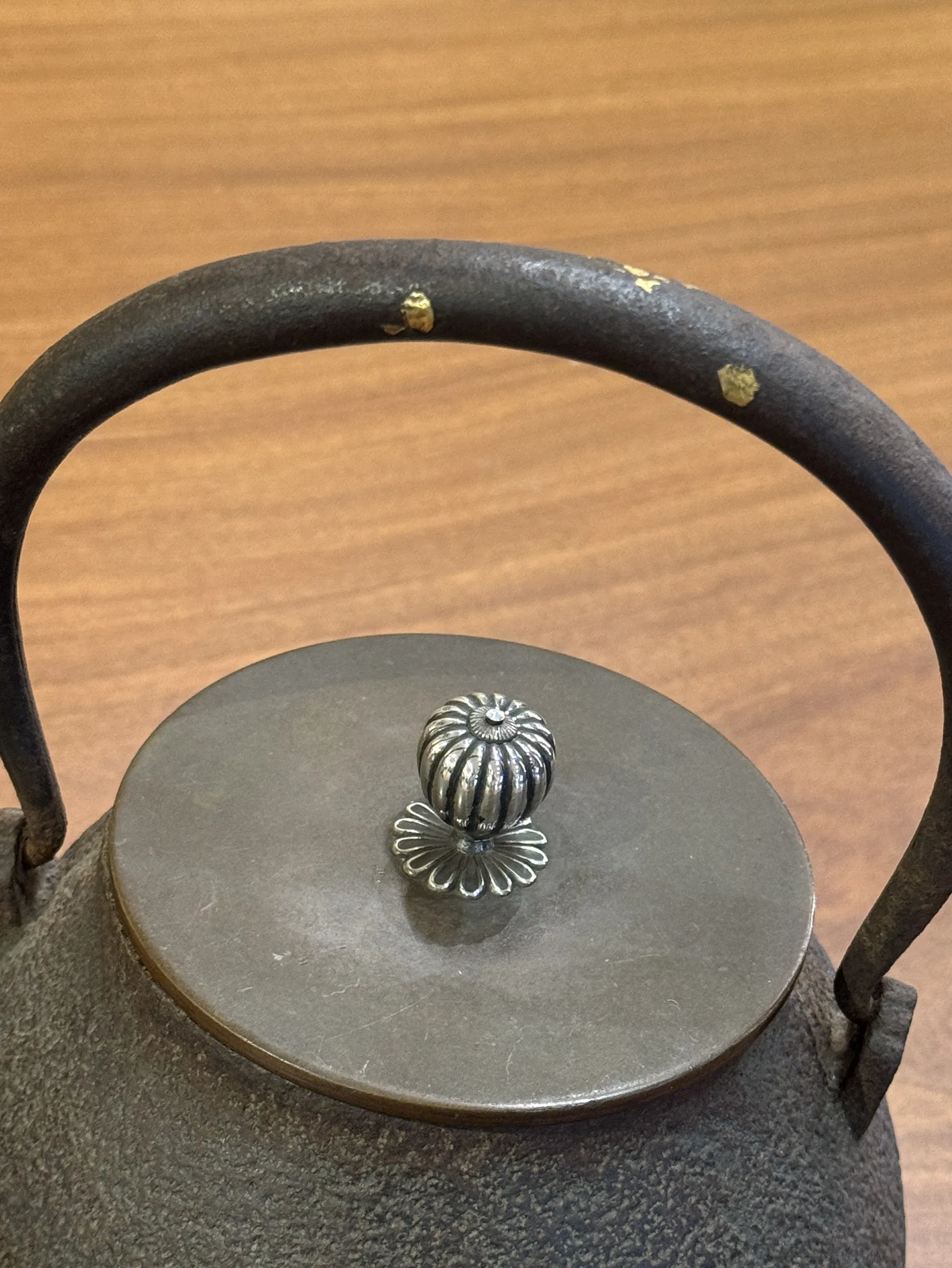 金壽堂四代雨宮 長閑型 銀摘金把