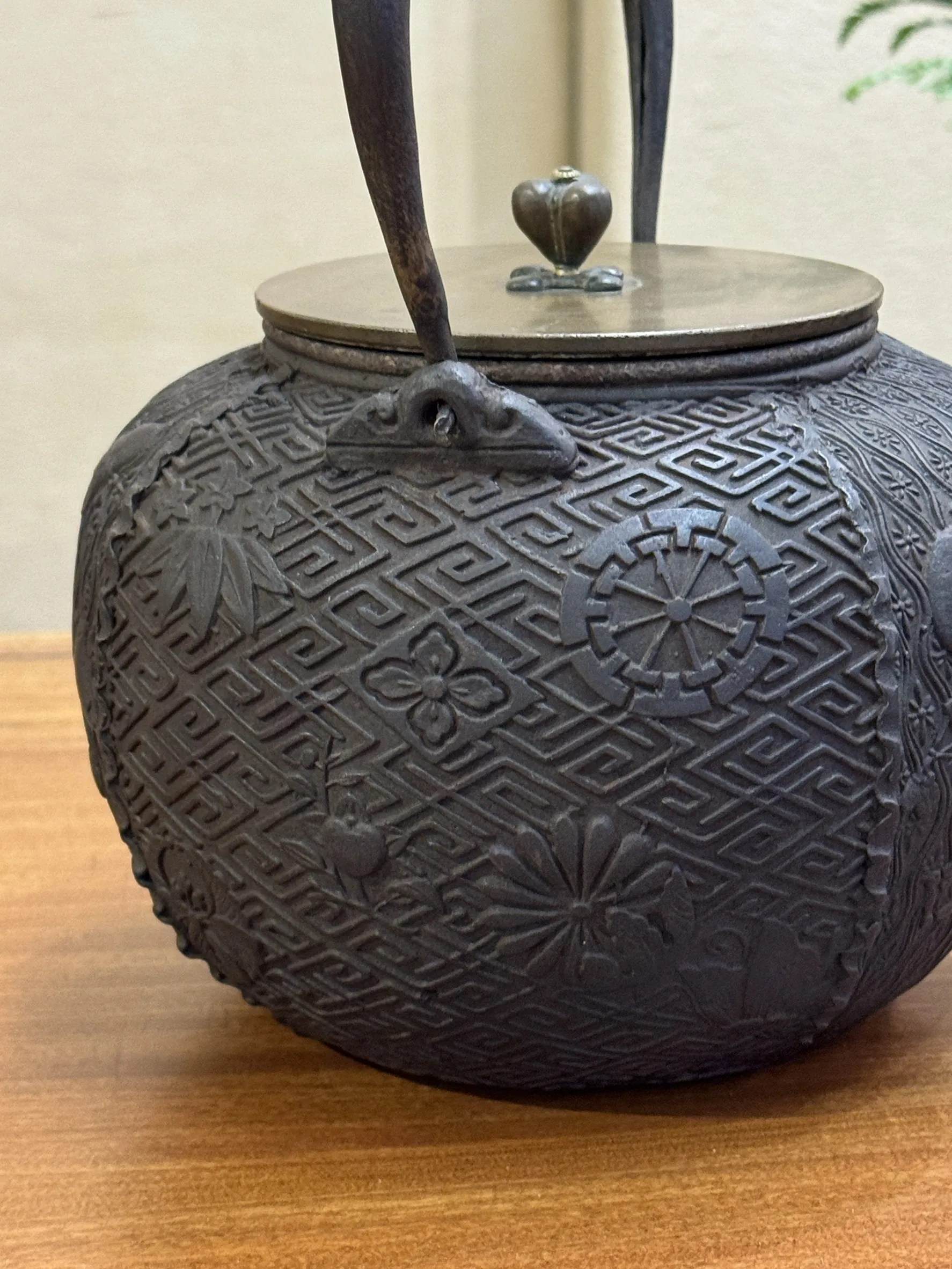 明治時期 脫蠟法 龍文堂 七寶鐵壺