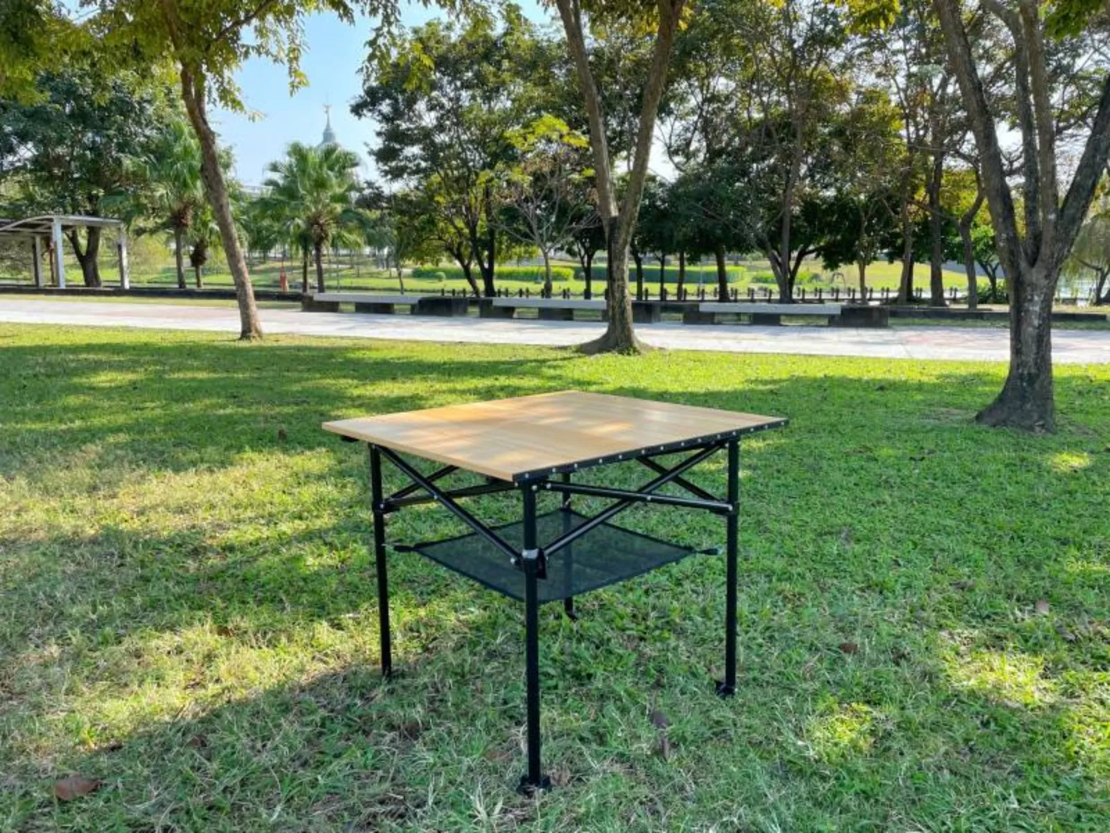 T2實木折疊收納桌(淺木色)