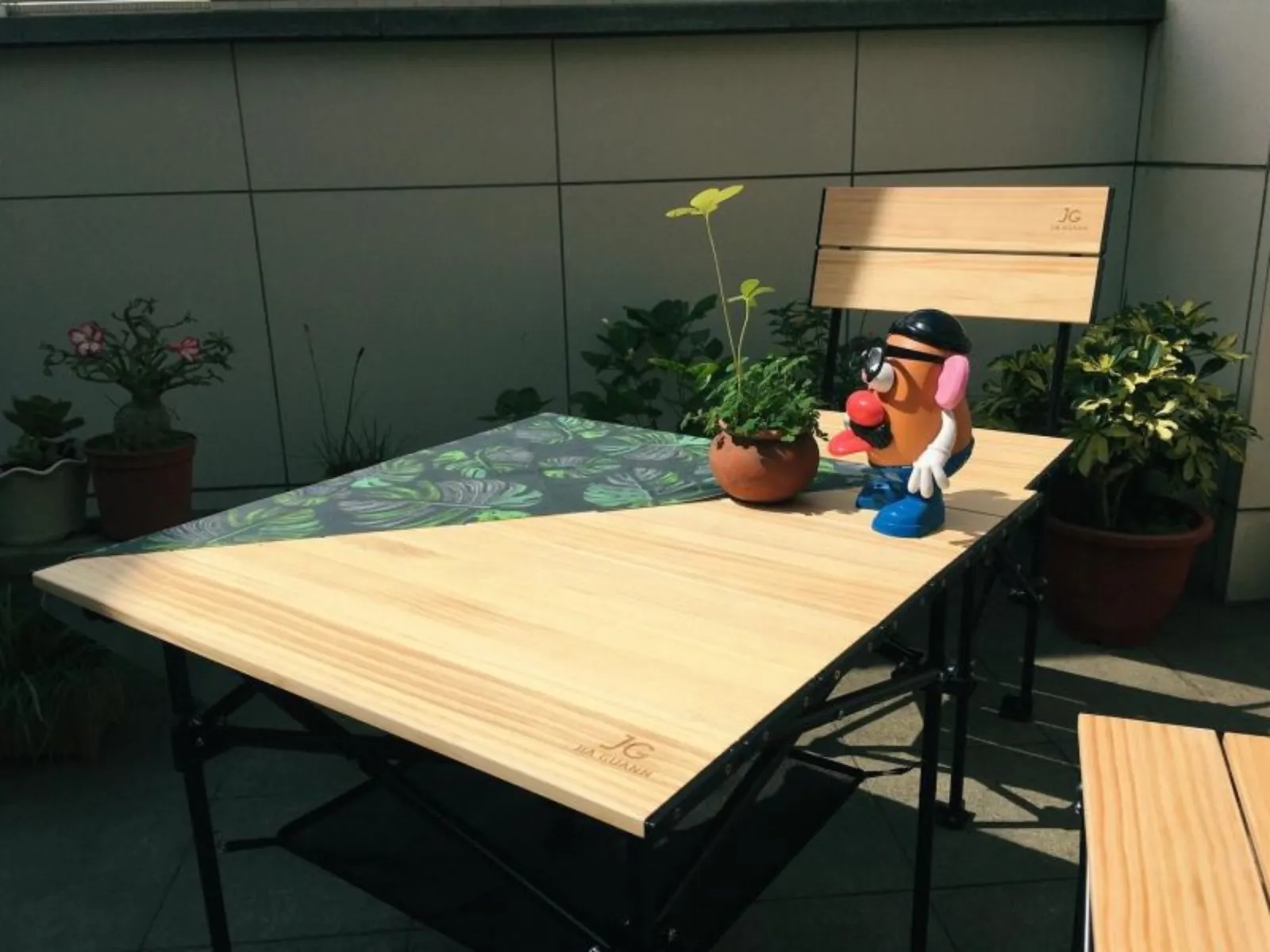 T2實木折疊收納桌(淺木色)