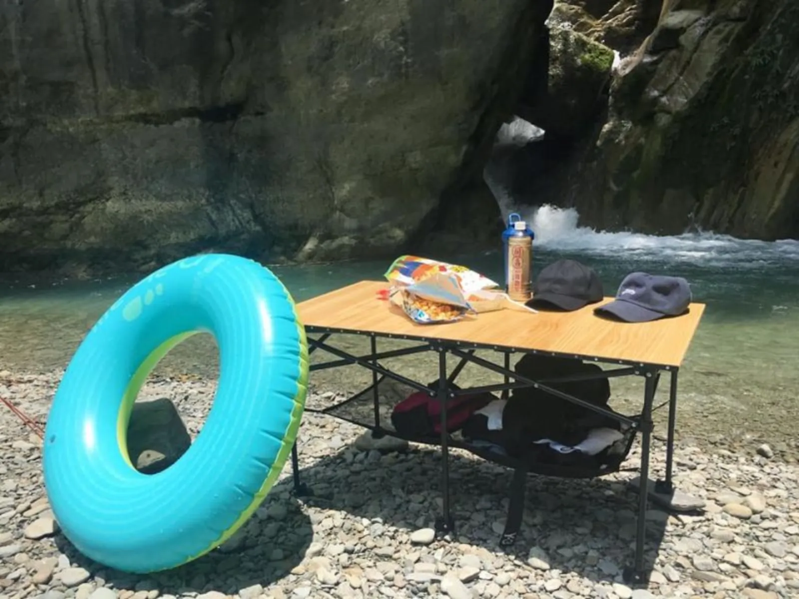 T1實木折疊收納桌(淺木色)