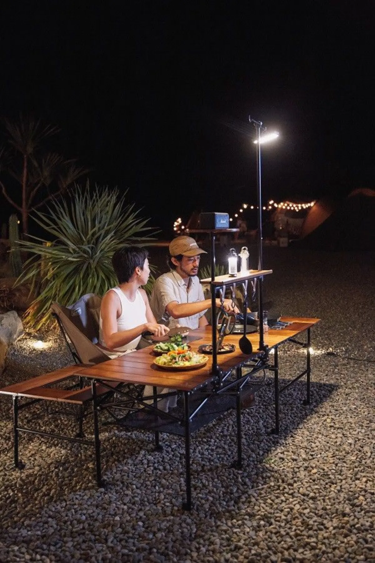 T1實木折疊收納桌(深木色)