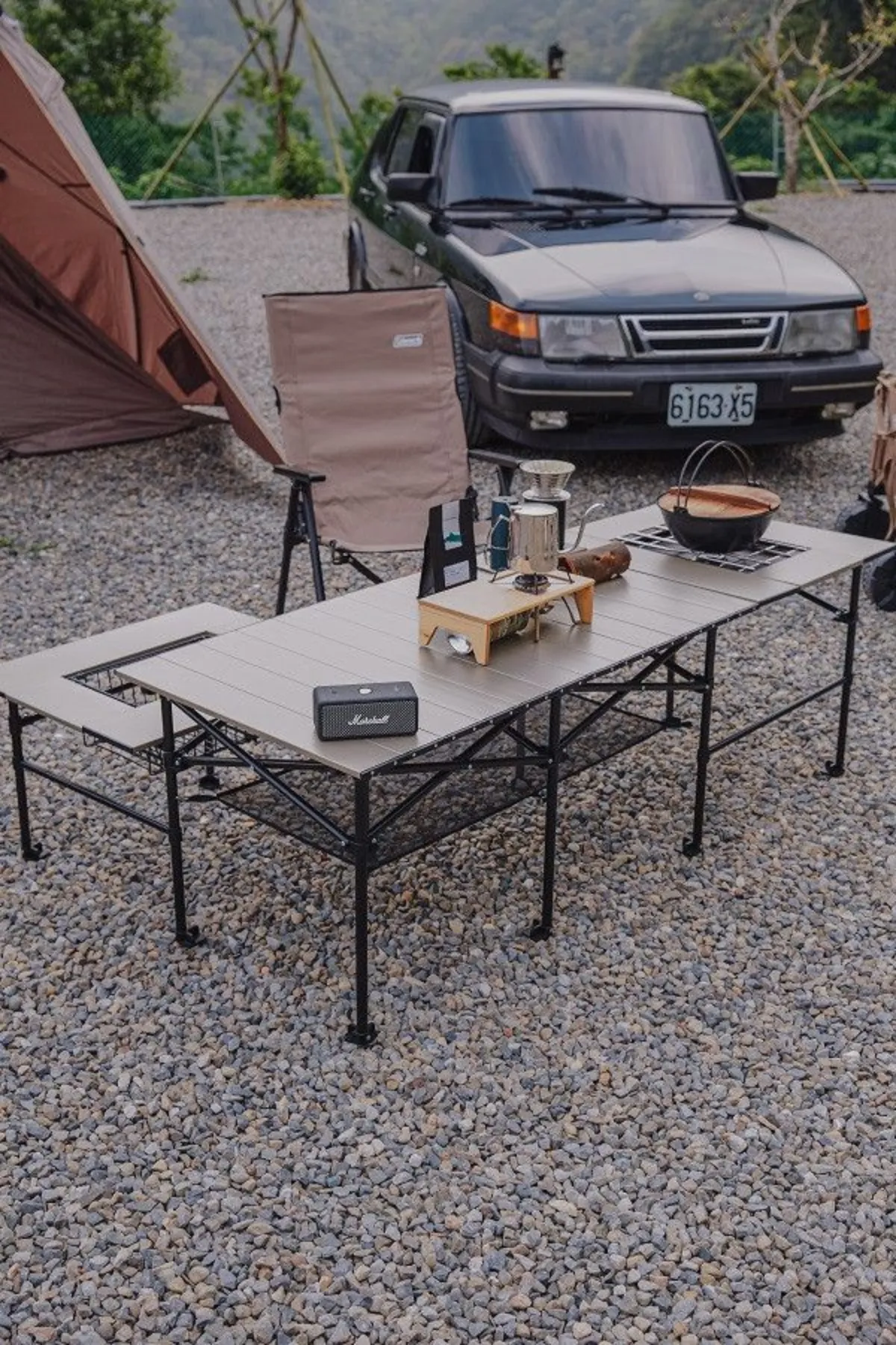 AL1鋁合金折疊收納桌(銀河鈦)