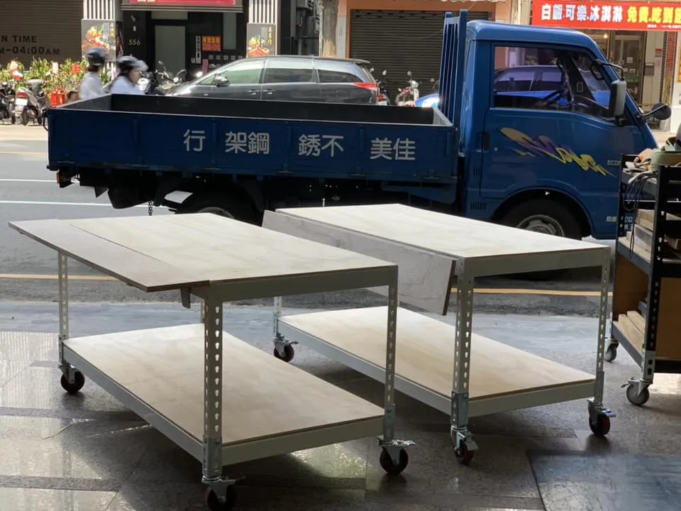 免螺絲角鋼輪架 折疊延伸樣式（擺放更多，收納不佔空間）｜免螺絲角鋼推薦｜台中免螺絲角鋼推薦