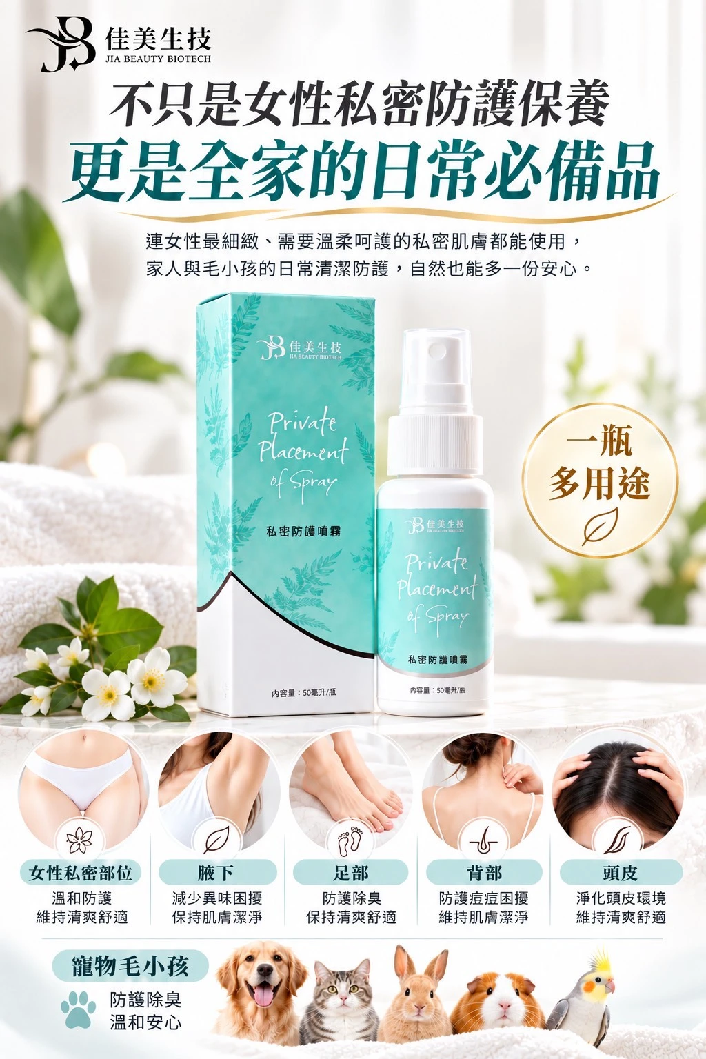 私密防護噴霧 （涼感淨味）