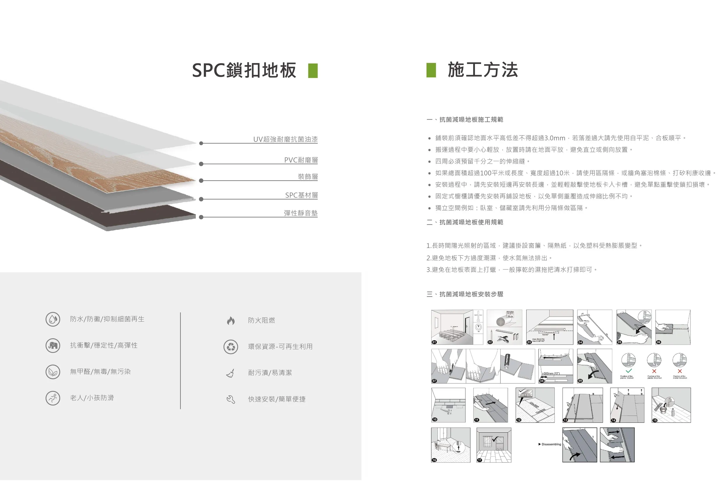 [Aqua Stop酷石] 卡扣地板EU系列｜EU1854