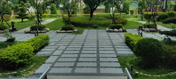 社區庭園改造石材鋪設