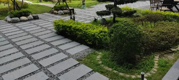 社區庭園改造石材鋪設