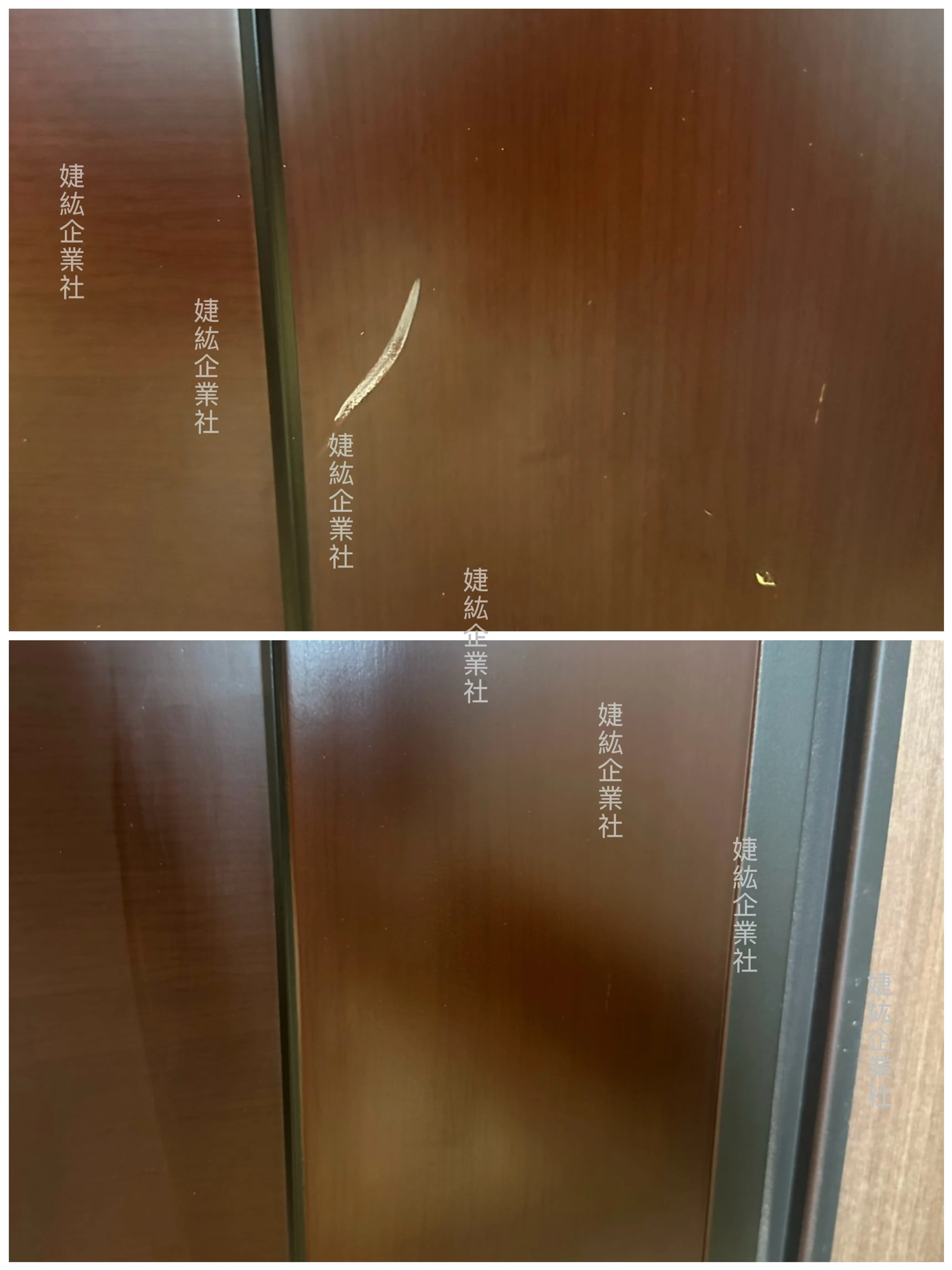 貼皮門片刮傷修復｜台北門片修復