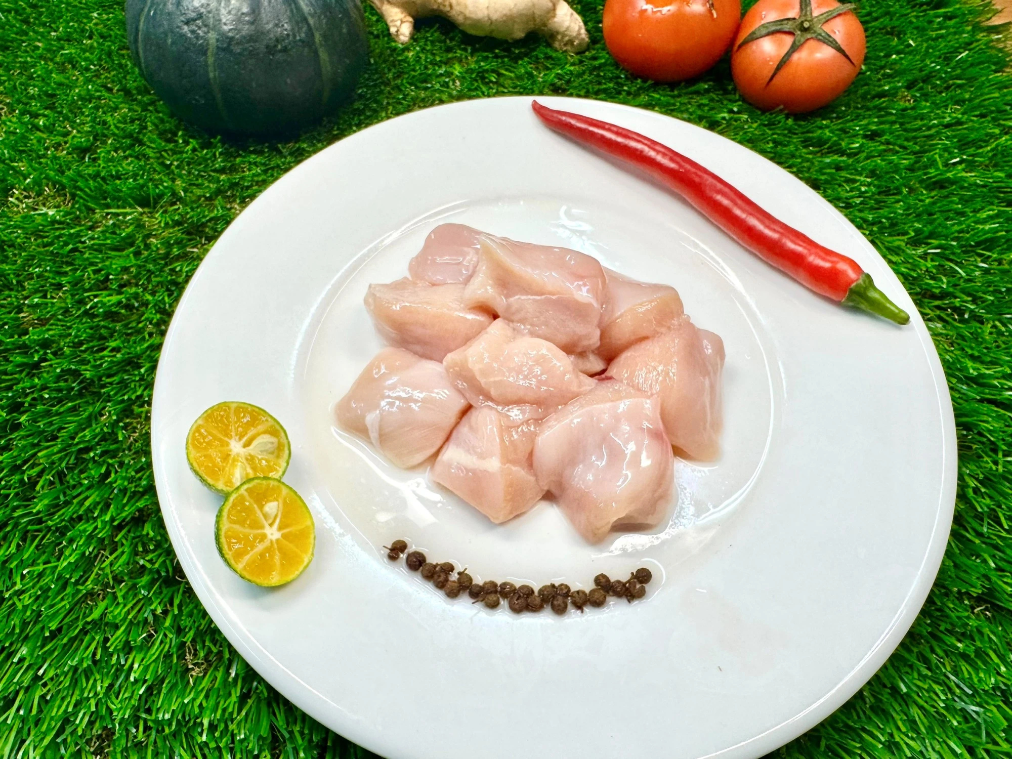 去皮胸肉丁