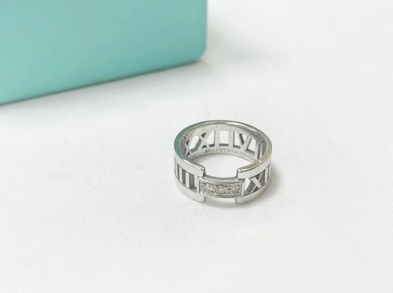 ▶台中市西屯區 Tiffany & Co. Atlas 羅馬數字鑽石戒指・蒂芙尼珠寶・品牌珠寶強力收購中◀