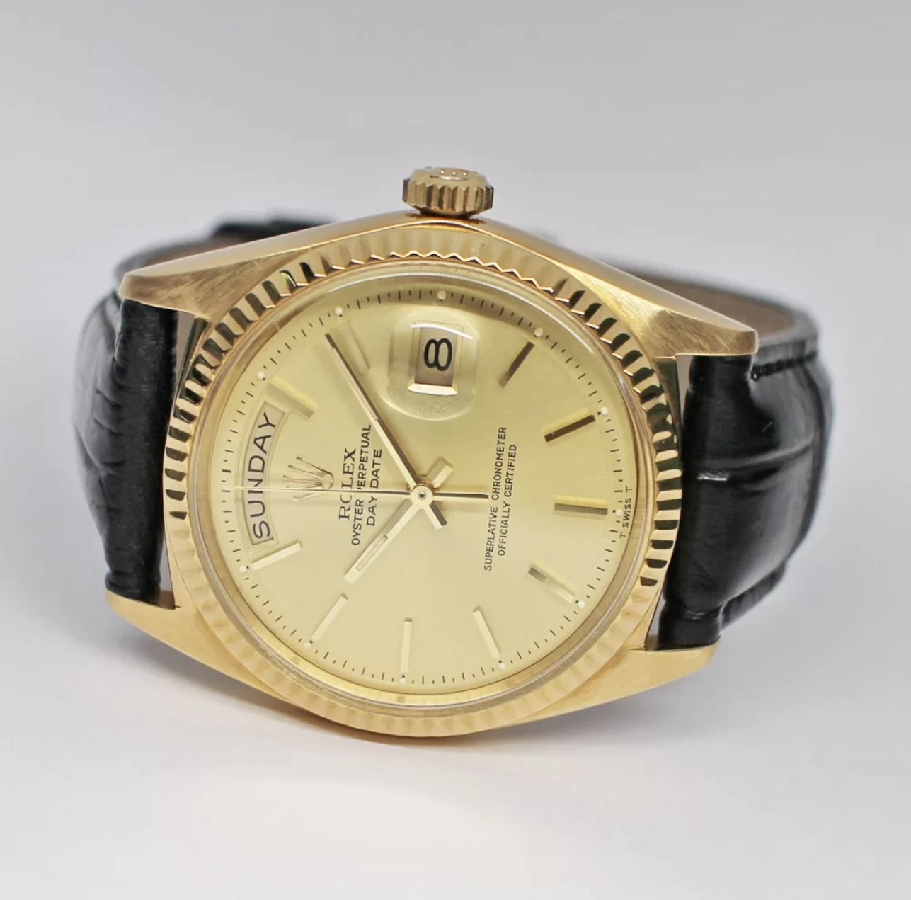 ▶ 台中 ROLEX 勞力士收購｜經典黃金 Day-Date 皮帶款｜景福買取黃金·勞力士收購專門店