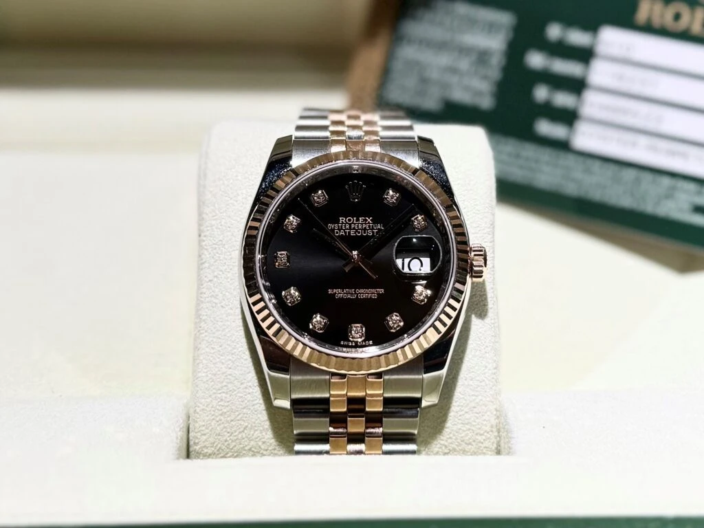 ▶ 台中市西屯區 ROLEX 勞力士 Datejust 116231G 玫瑰金半金鑽石腕錶高價收購｜景福買取黃金・勞力士收購專門店