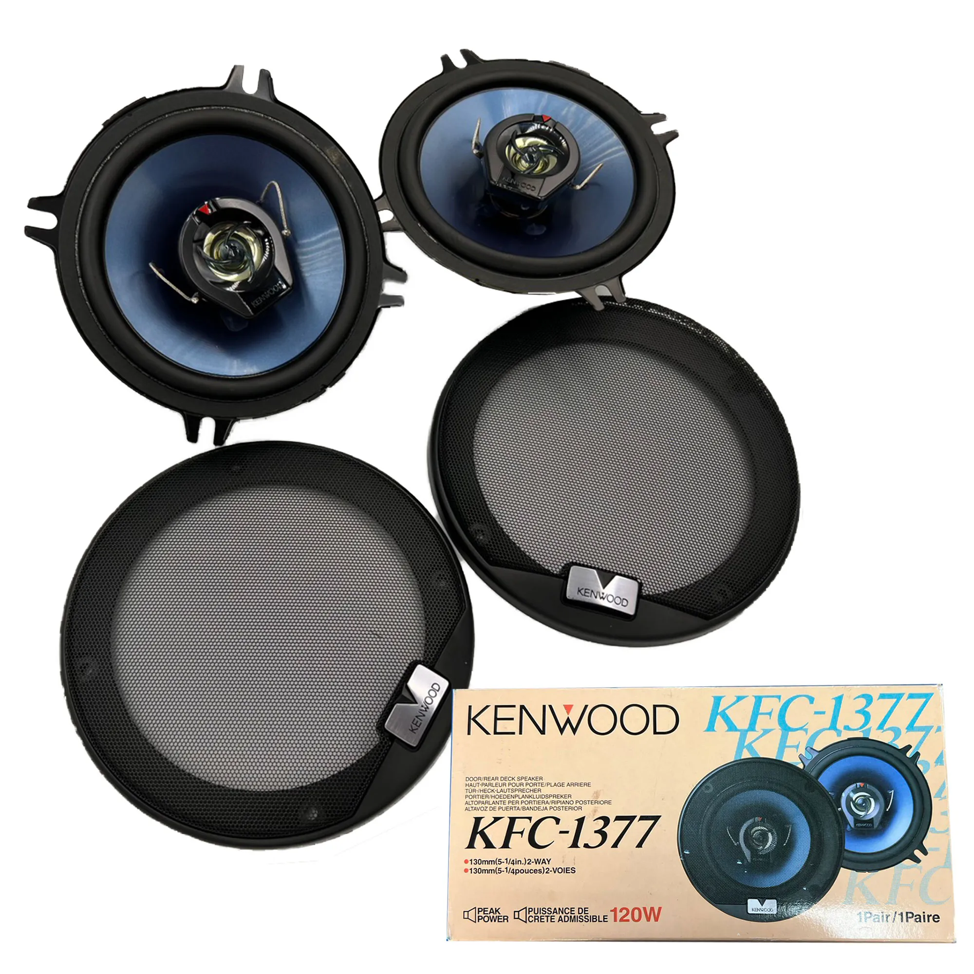 日本 KENWOOD 5.5吋 雙車後(同軸喇叭2顆)