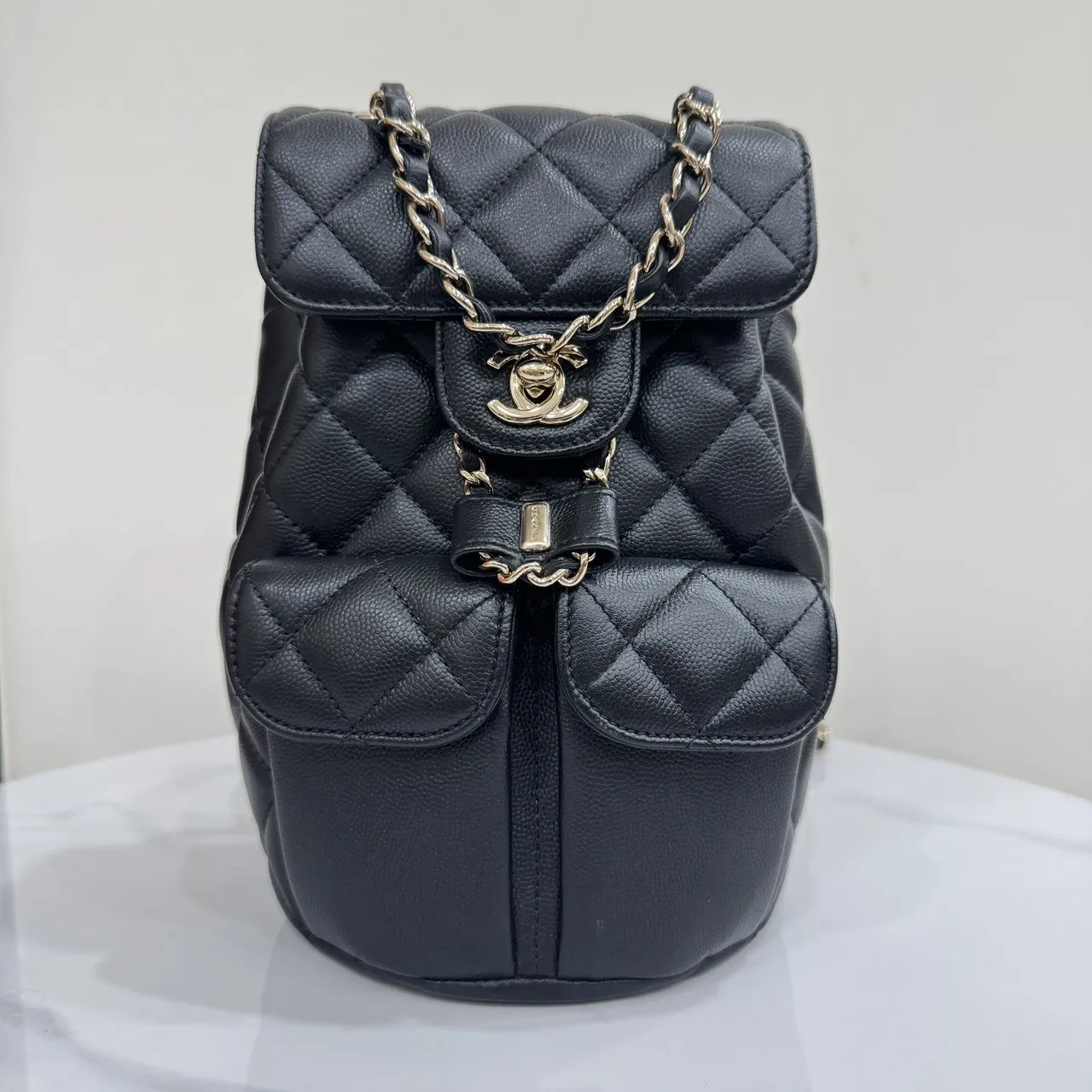 Chanel荔枝後背包 芯片款