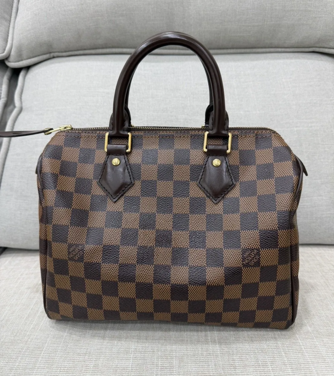 LV speedy25棋盤格 手提款
