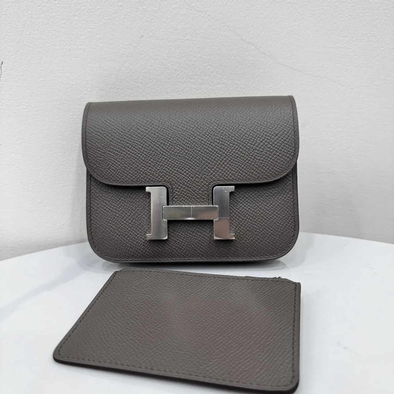 Hermes 全新閒置 康康slim 錫器灰 