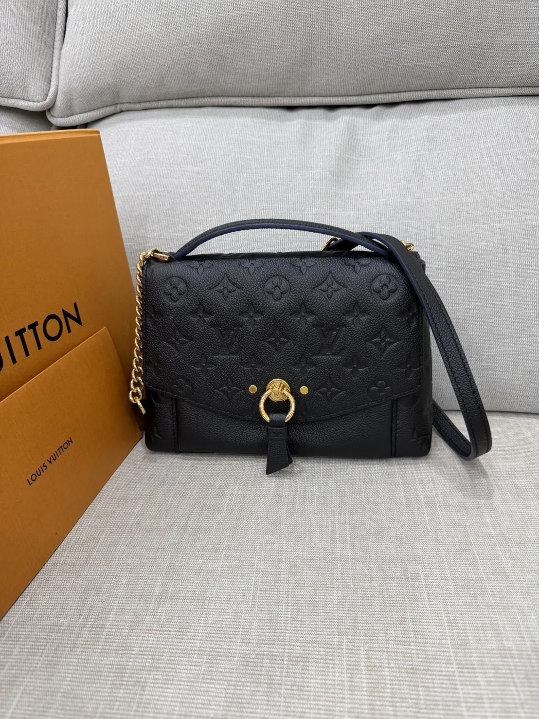 LV M43624 Blanche BB 牛皮 壓紋 手提 肩背包