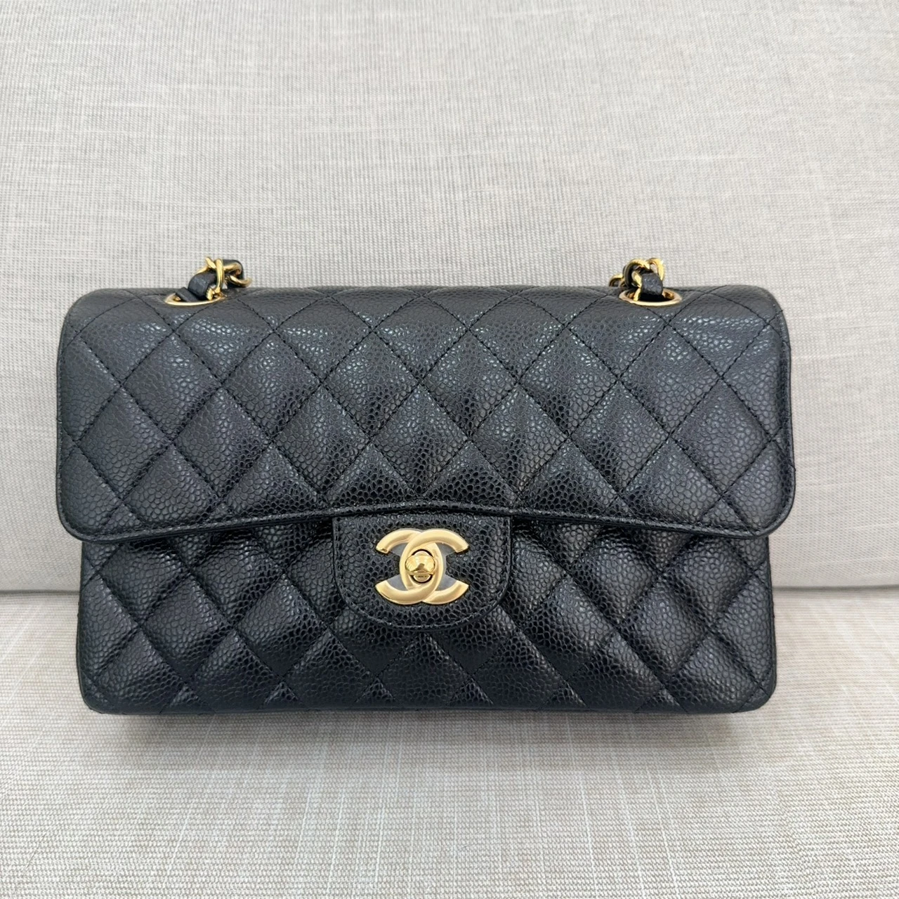 Chanel cf23黑金荔枝 芯片款