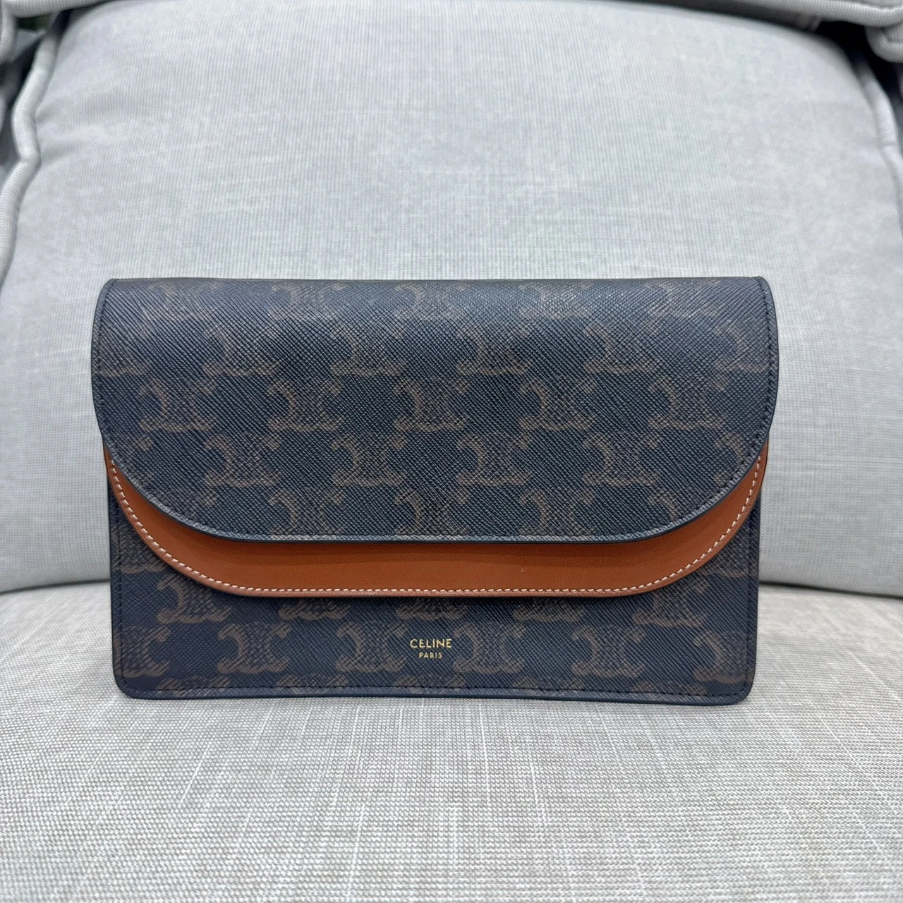 Celine 老花雙層WOC