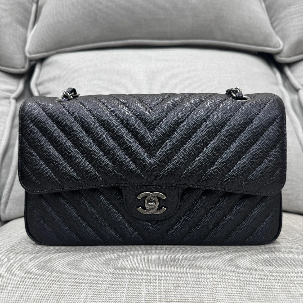 Chanel cf25荔枝牛皮