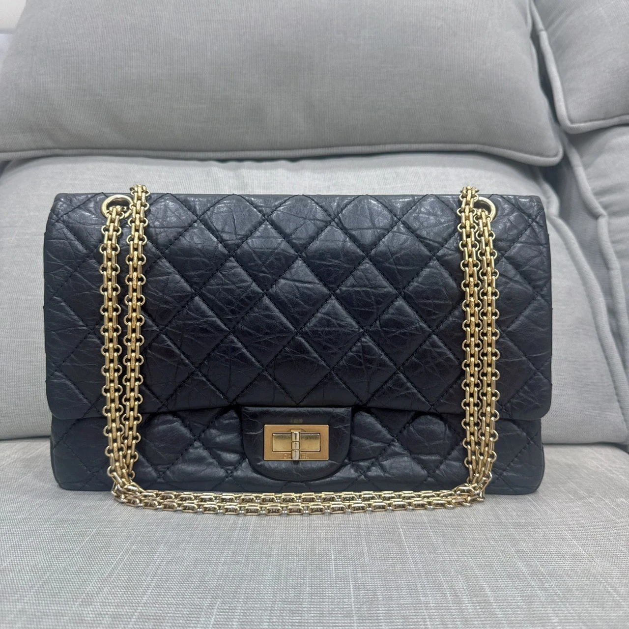 Chanel 2.55 maxi黑金