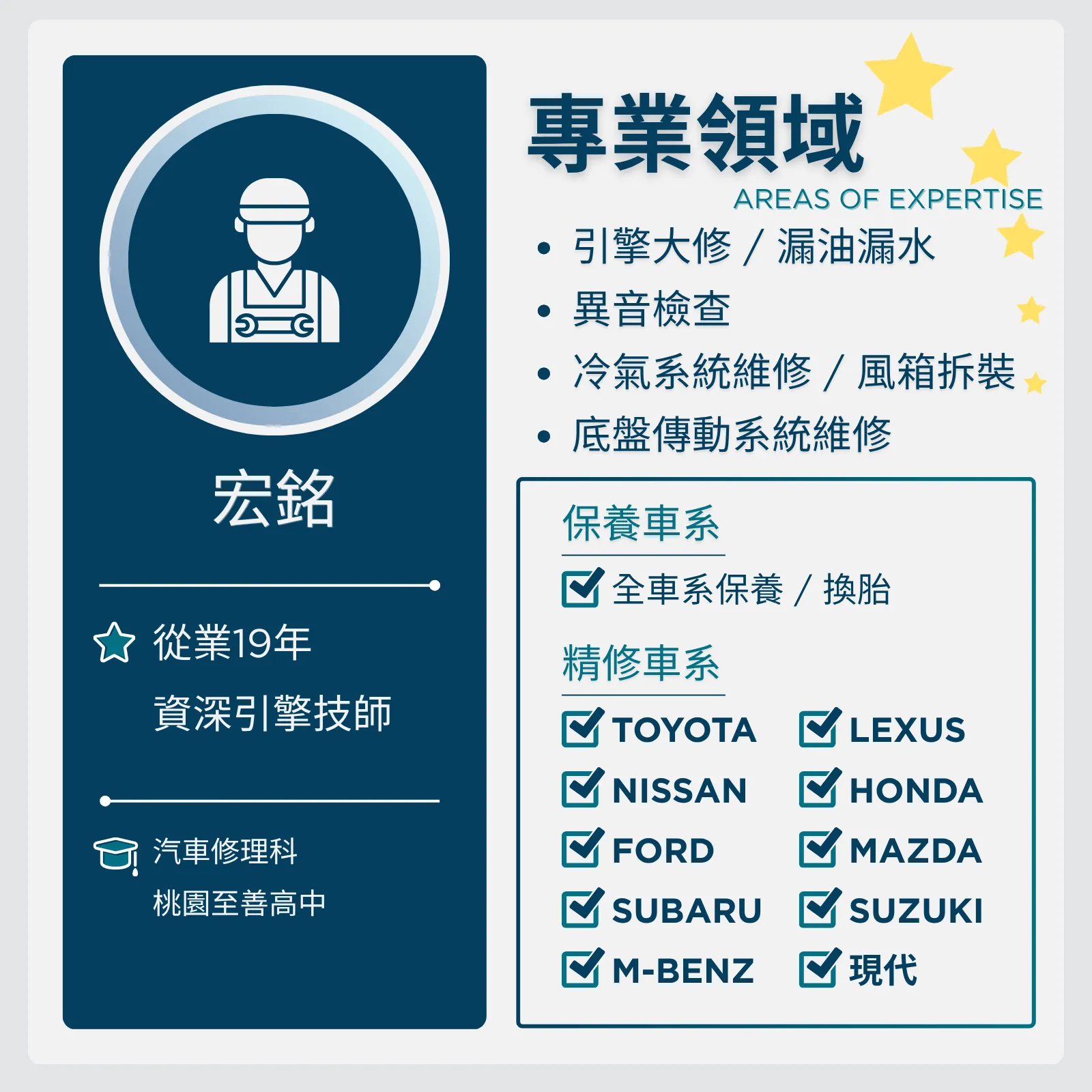 資深引擎技師