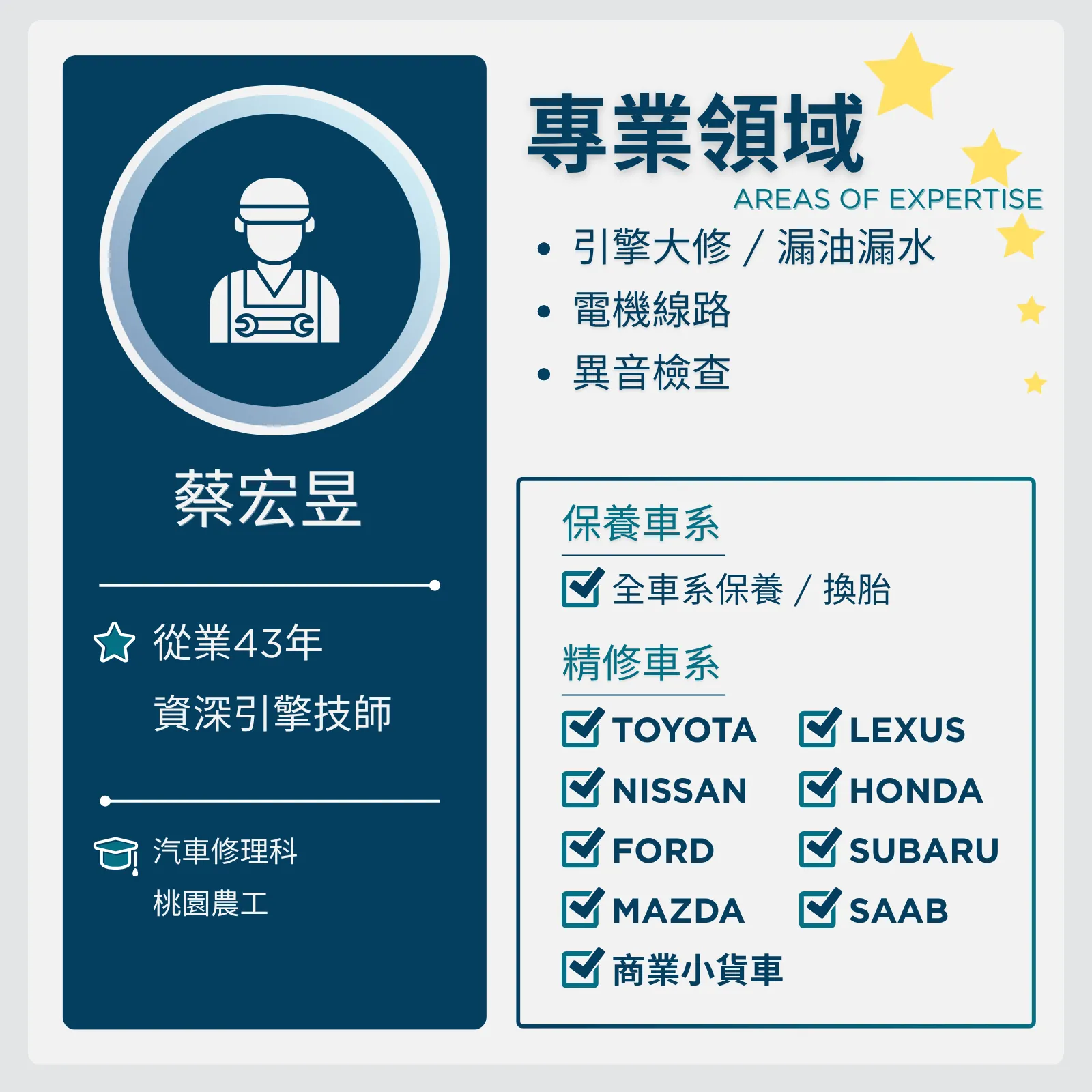 資深引擎技師