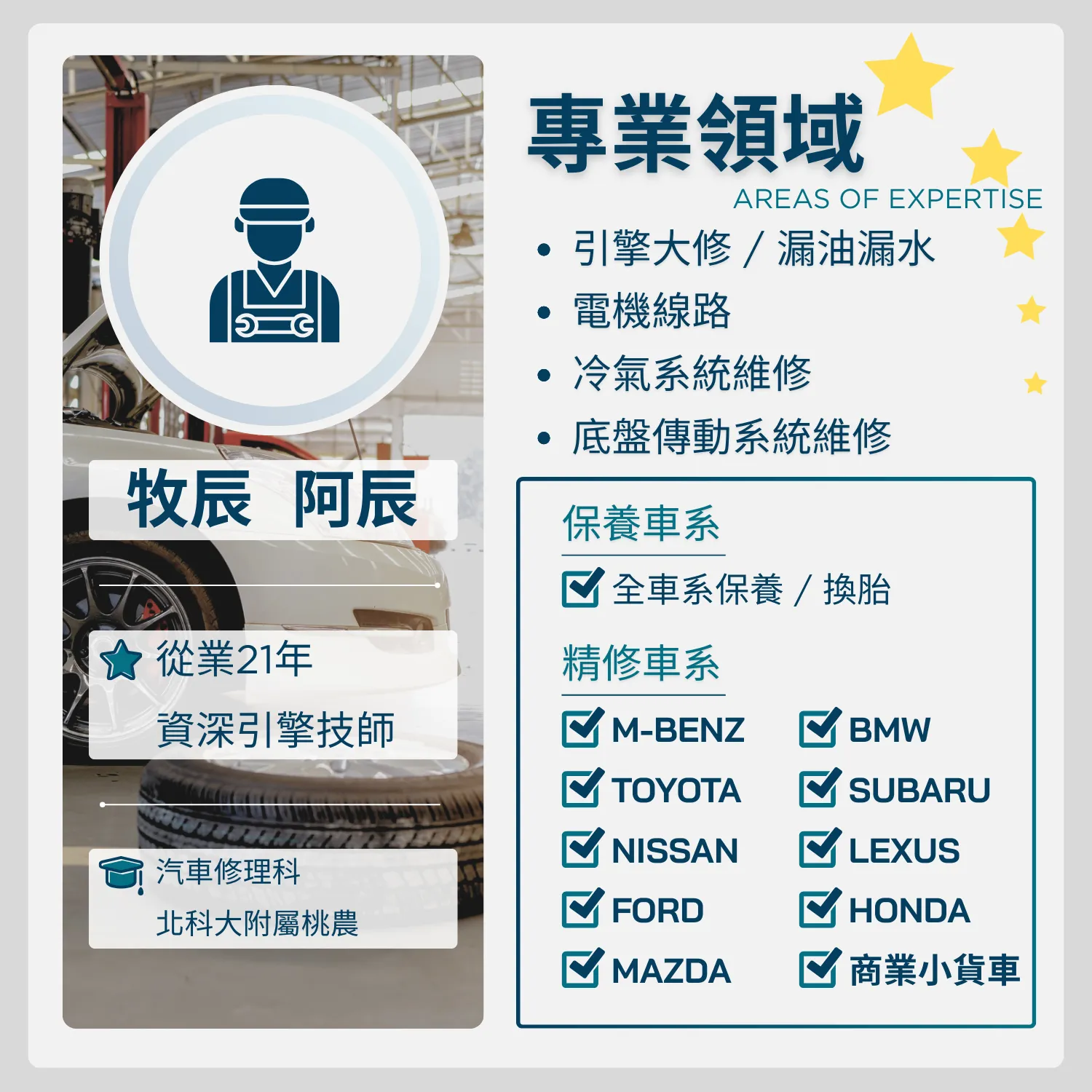 資深引擎技師 牧辰 阿辰