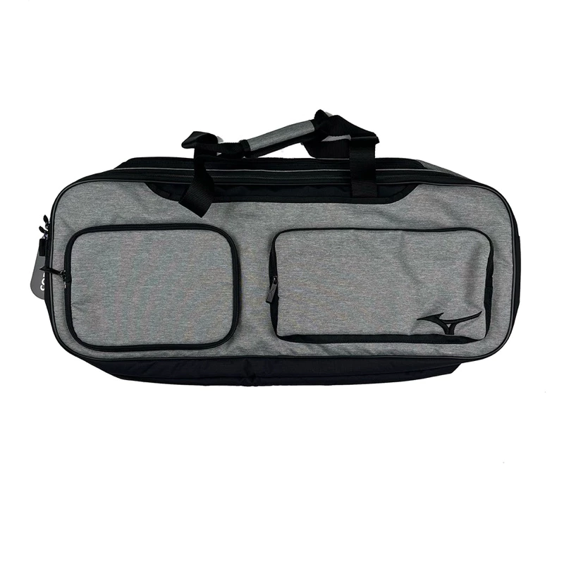 MIZUNO 美津濃 橫直兩用羽球袋矩形袋 73x19x28cm 灰x黑 73TD360108