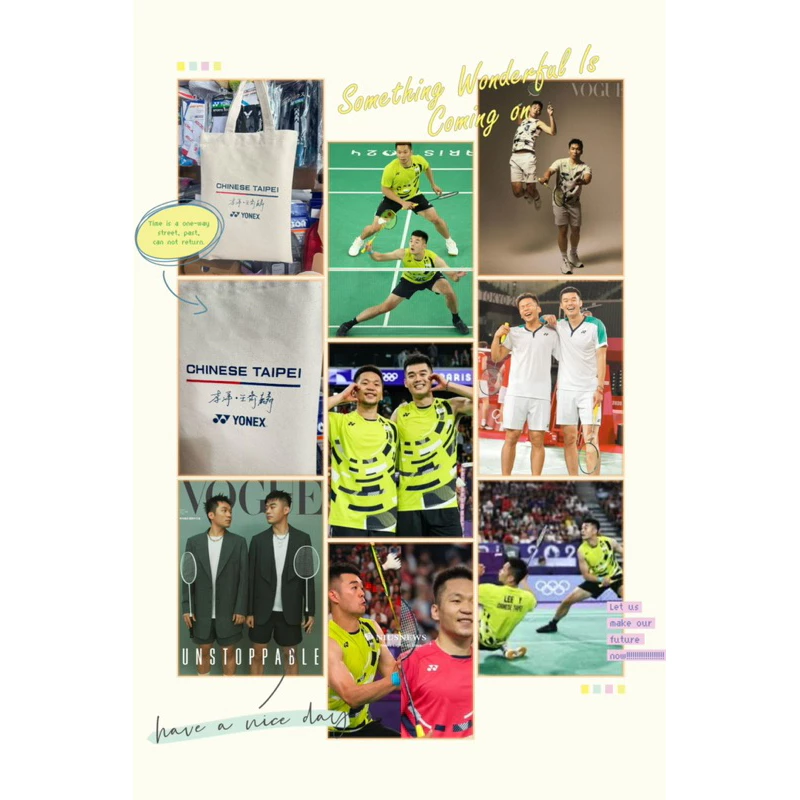 YONEX JP版 2025巴黎奧運金牌選手王齊麟、李洋男款比賽服 無袖款