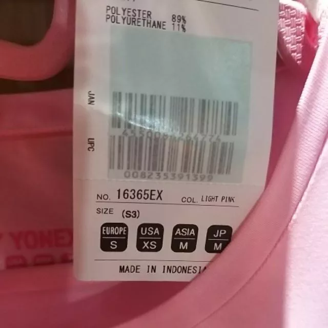 Yonex 16365 JP版 粉色T恤