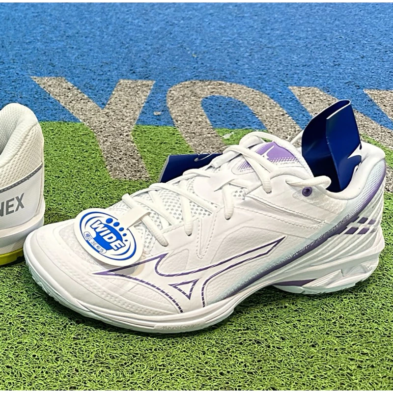 MIZUNO 美津濃WAVE CLAW 3 羽球鞋 71GA244329 白紫