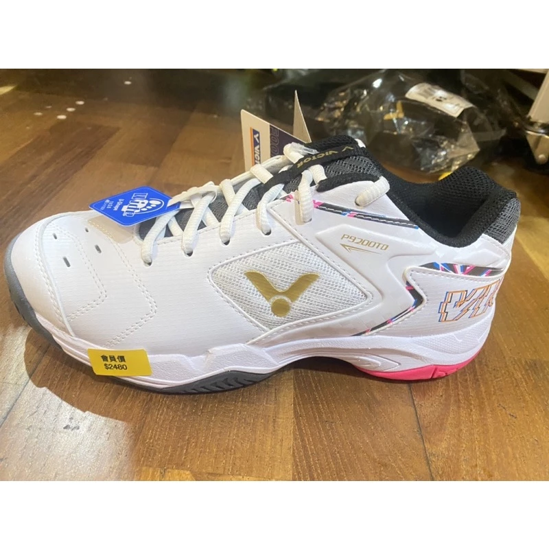 ❤️鷲屋❤️VICTOR勝利巭專業羽毛球鞋男女運動防滑減震透氣功夫 P9200AH亮白