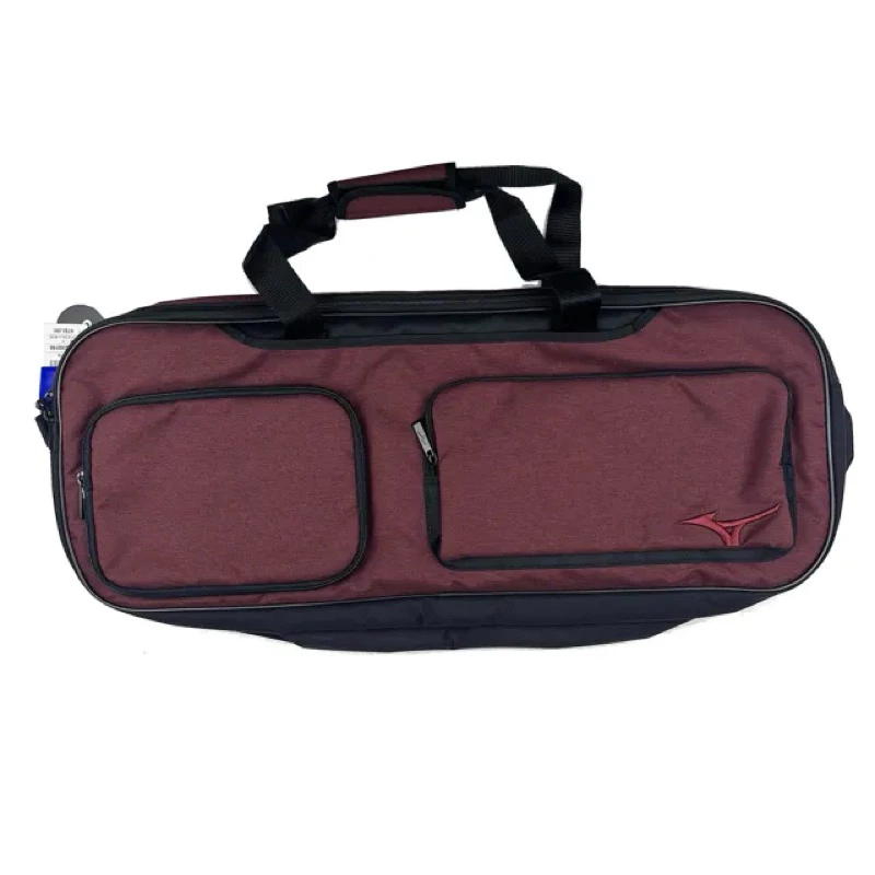 MIZUNO 美津濃 橫直兩用羽球袋矩形袋 73x19x28cm 灰x黑 73TD360108