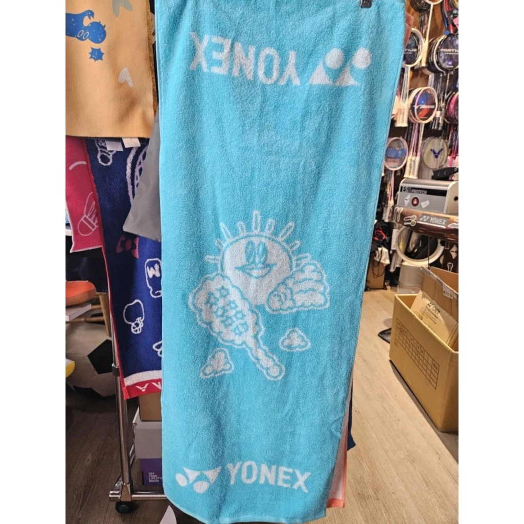 可愛網球毛巾藍色太陽款yonex潮帽
