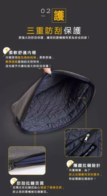 抗污避震袋 耐磨透氣 柔軟舒適 WIWU 13.3吋 英倫系列內膽筆電包 電腦包 保護套