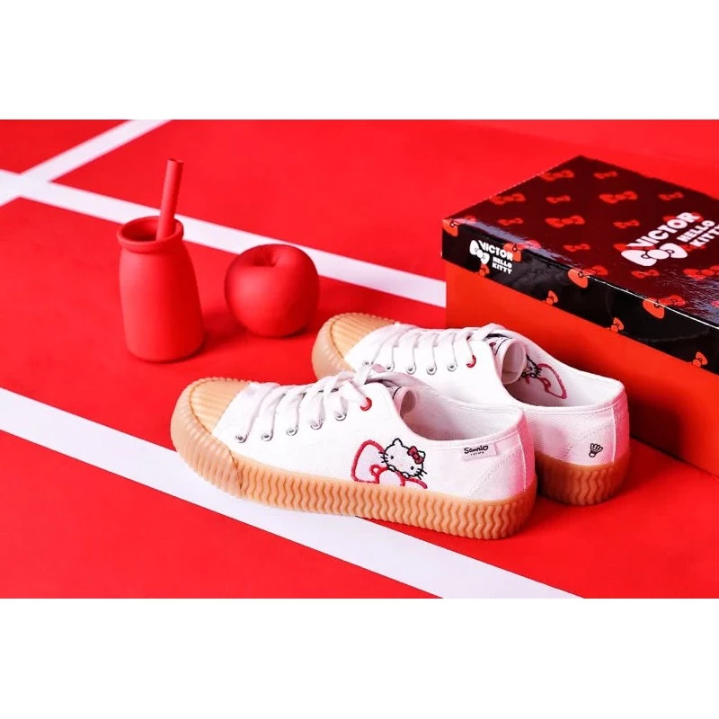 VICTOR體育 帆布鞋 餅乾鞋 VICTOR x HELLO KITTY 聯名帆布鞋(KTS
