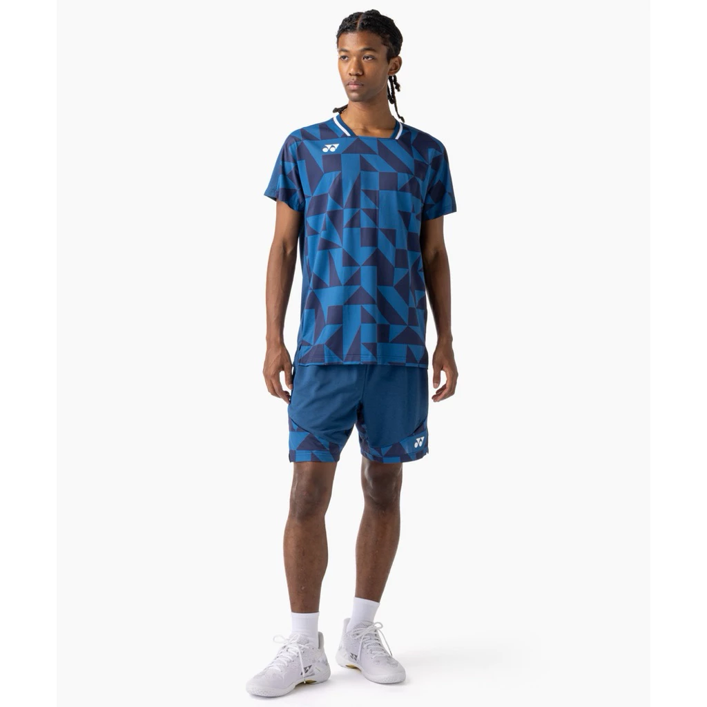 Yonex 15240YX 靛藍色男士/羽球針織短褲YONEX JP版 日製 日本隊 男款羽網比賽服 10712YX