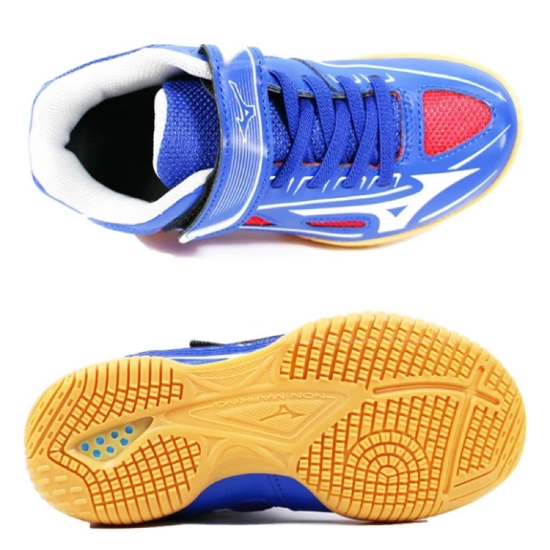 MIZUNO 美津濃 兒童羽球鞋、排球、桌鞋 CUBAMBI STAR 桌球鞋 魔鬼氈 室內運動鞋 防滑