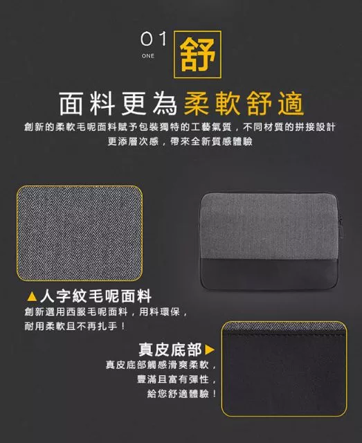 抗污避震袋 耐磨透氣 柔軟舒適 WIWU 13.3吋 英倫系列內膽筆電包 電腦包 保護套