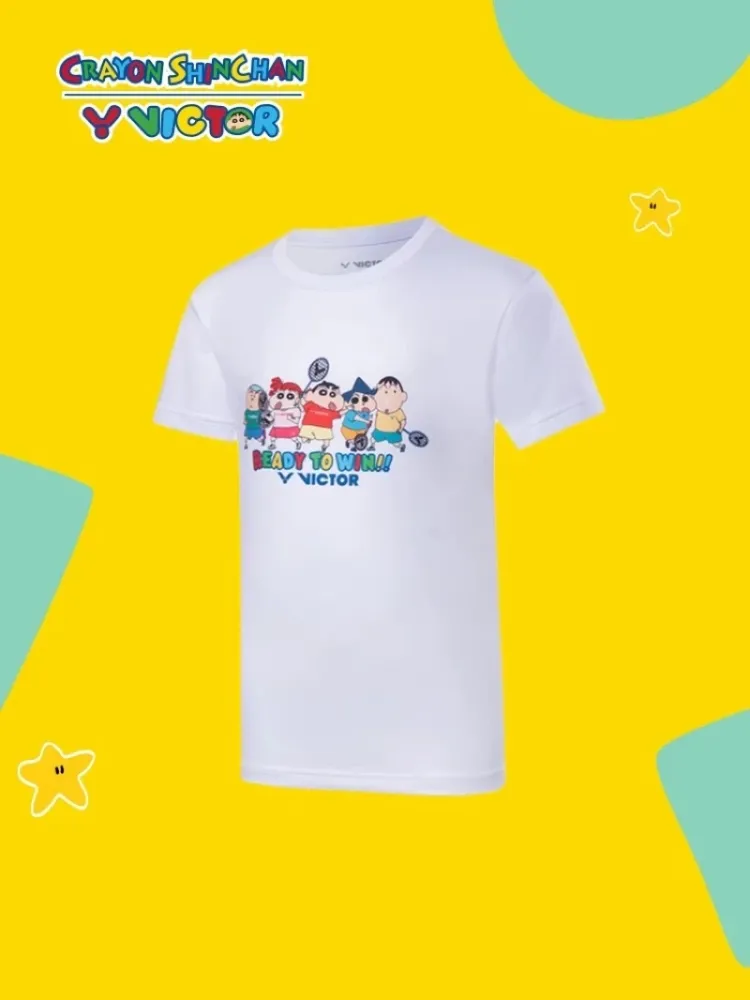 VICTOR勝利羽毛球服蠟筆小新聯名T-403短袖T恤