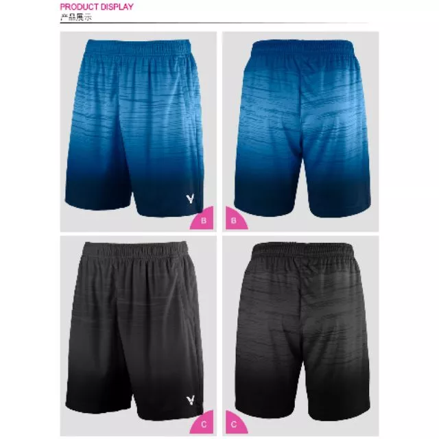 Victor 梭織運動短褲R-90202 黑C/ 黑C/橘O/藍M