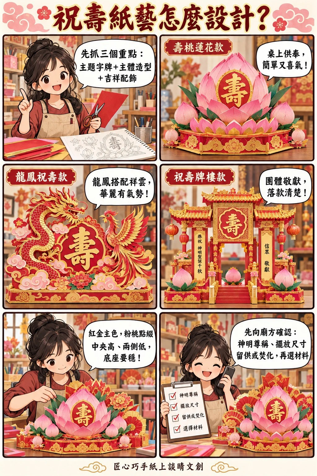 祝壽紙藝怎麼設計？