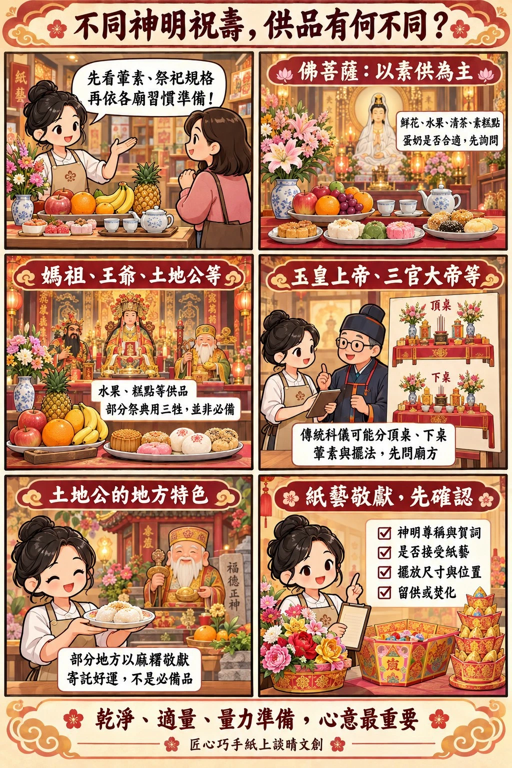 不同神明祝壽供品有哪些差異？